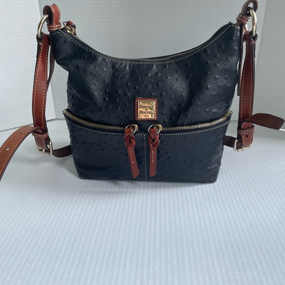 Dooney and Bourke ostrich crossbody bag - Picture 1 of 15